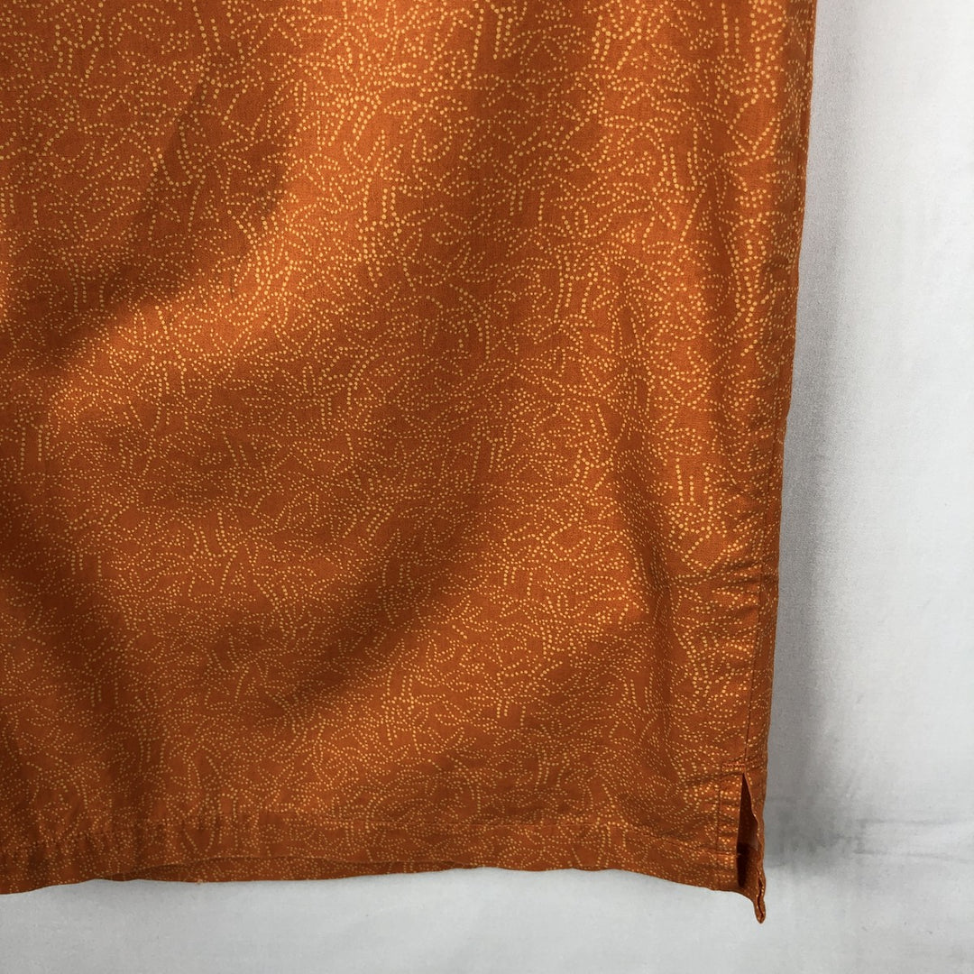 2000'S Columbia all-over print short-sleeved cotton shirt, boxy fit, men's size XL equivalent. cotton orange type Vintage Second Hand