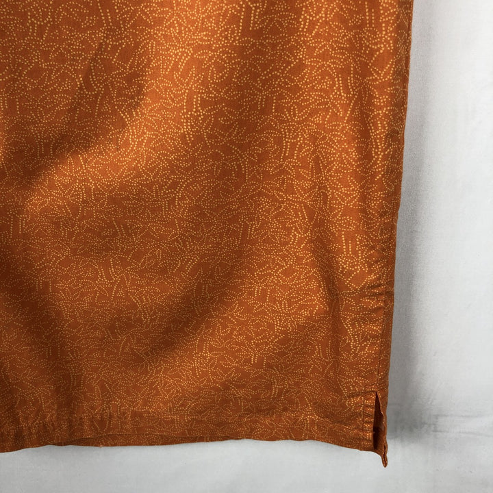 2000'S Columbia all-over print short-sleeved cotton shirt, boxy fit, men's size XL equivalent. cotton orange type Vintage Second Hand