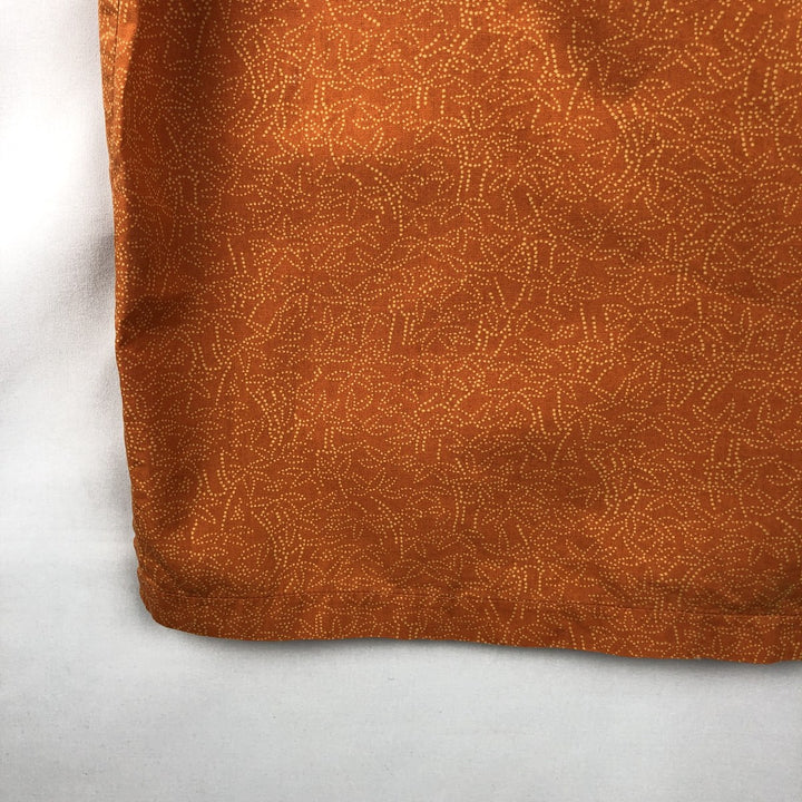 2000'S Columbia all-over print short-sleeved cotton shirt, boxy fit, men's size XL equivalent. cotton orange type Vintage Second Hand