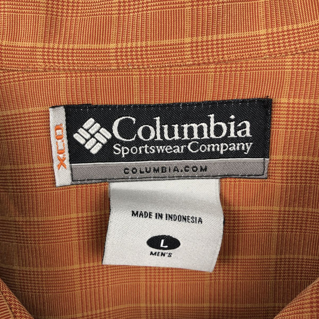 Columbia XCO Glen Plaid Short-Sleeve Check Shirt, Boxy Shirt, Men's Size L (approx.) unclear brown type Vintage Second Hand