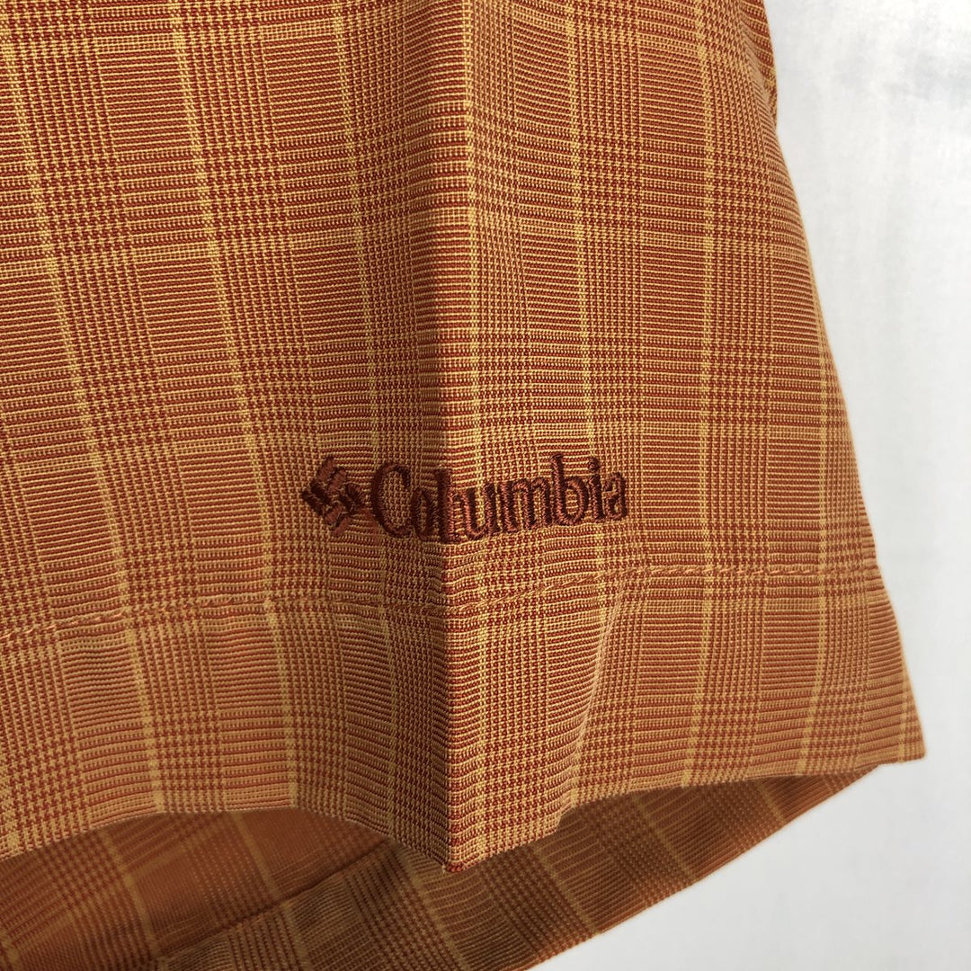 Columbia XCO Glen Plaid Short-Sleeve Check Shirt, Boxy Shirt, Men's Size L (approx.) unclear brown type Vintage Second Hand