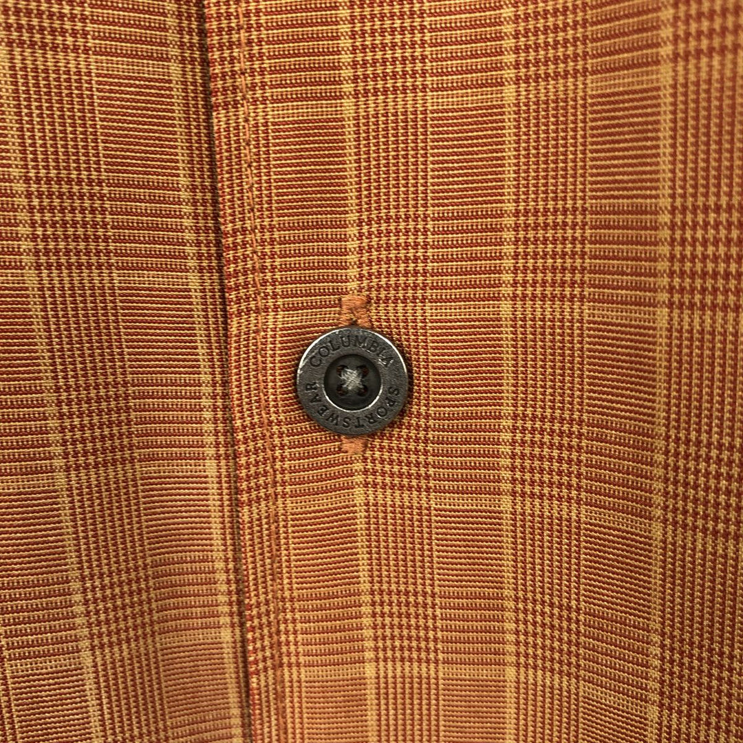 Columbia XCO Glen Plaid Short-Sleeve Check Shirt, Boxy Shirt, Men's Size L (approx.) unclear brown type Vintage Second Hand