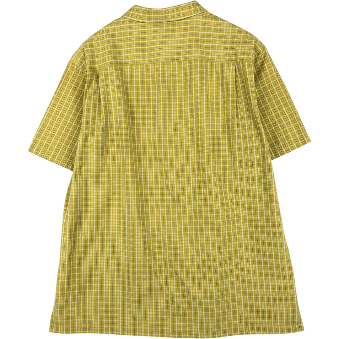 Columbia XCO Short-Sleeve Polyester x Cotton Check Shirt, Boxy Shirt, Men's Size XL cotton green type yellow green Vintage Second Hand