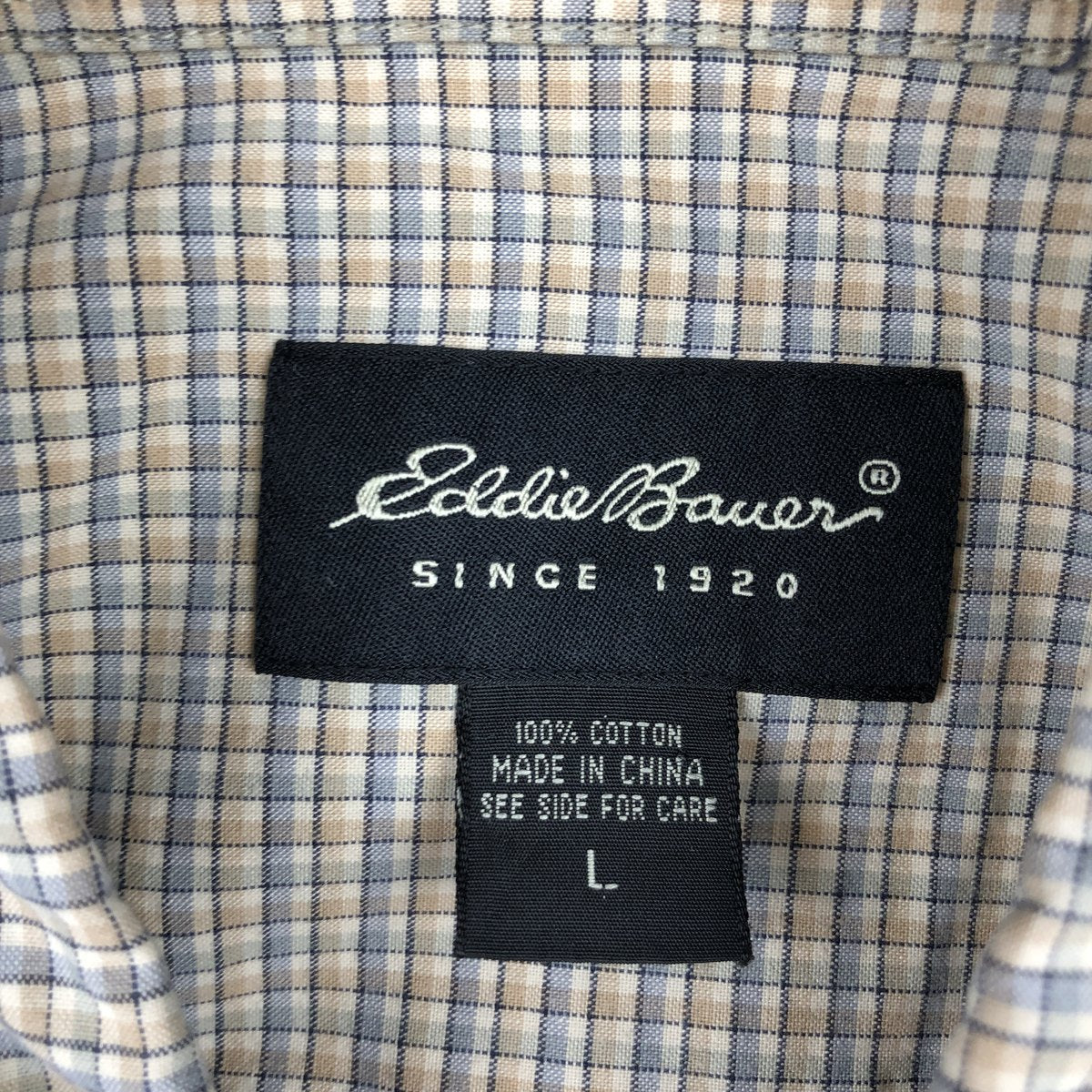 エディーバウアー Eddie Bauer 半袖 ボタンダウン チェックシャツ