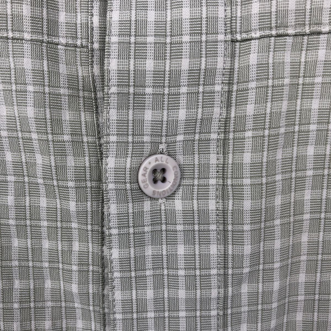Nike Check Pattern Short-Sleeve Polyester Box Shirt (Men's Size M) polyester green type Vintage Second Hand