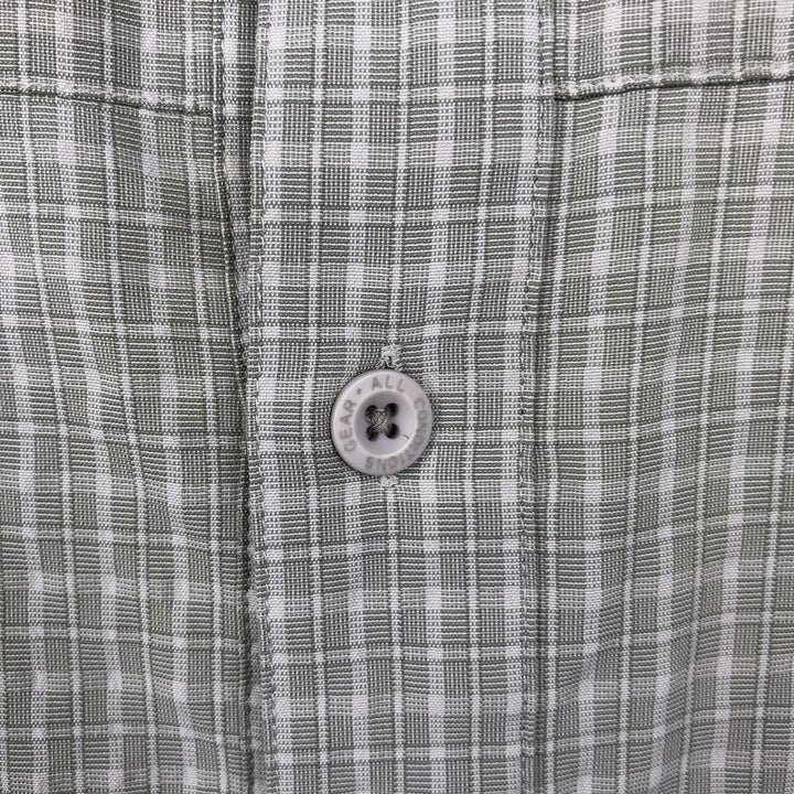 Nike Check Pattern Short-Sleeve Polyester Box Shirt (Men's Size M) polyester green type Vintage Second Hand