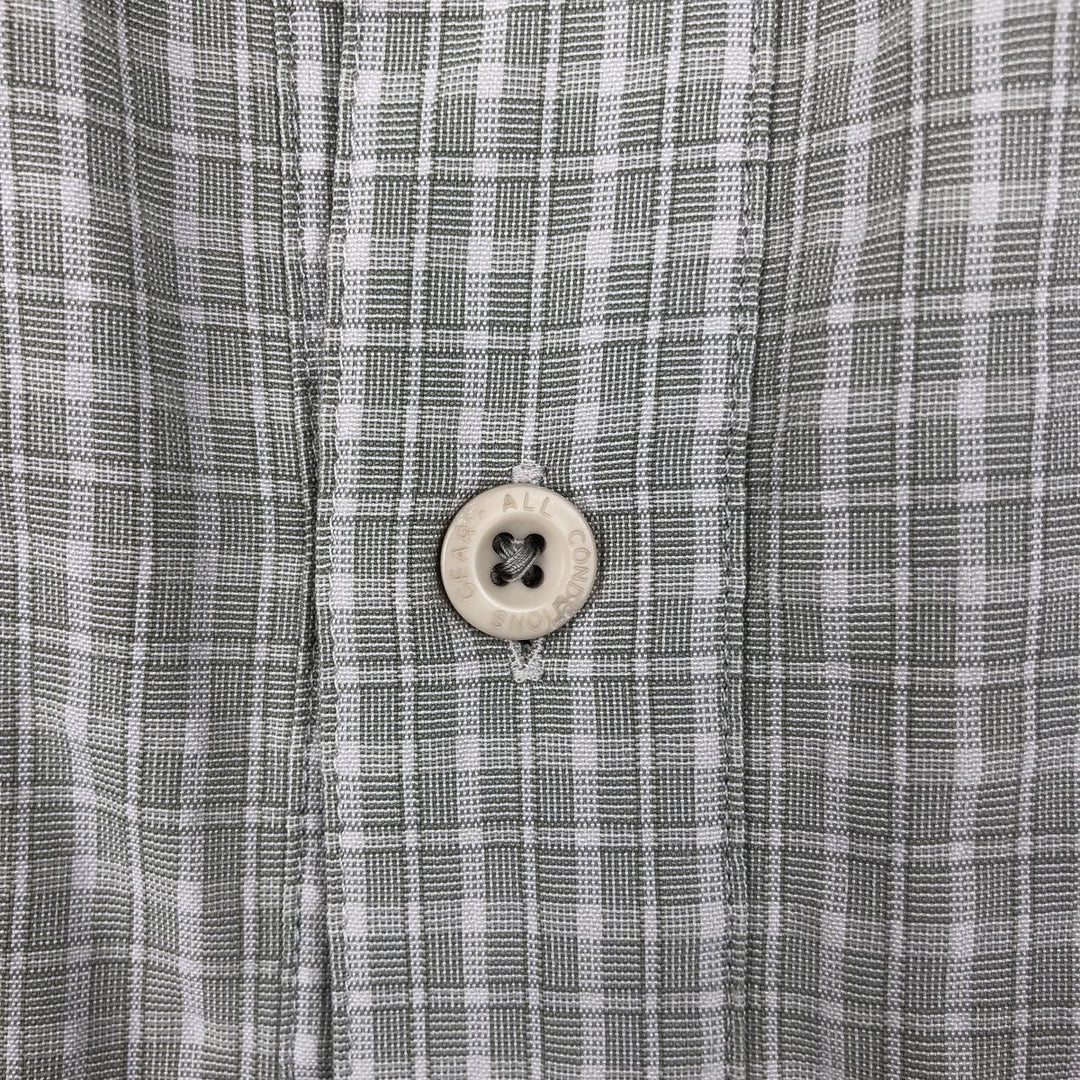 Nike Check Pattern Short-Sleeve Polyester Box Shirt (Men's Size M) polyester green type Vintage Second Hand