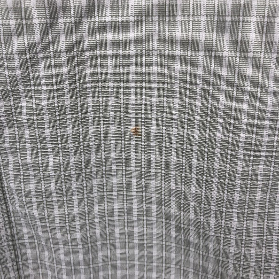 Nike Check Pattern Short-Sleeve Polyester Box Shirt (Men's Size M) polyester green type Vintage Second Hand
