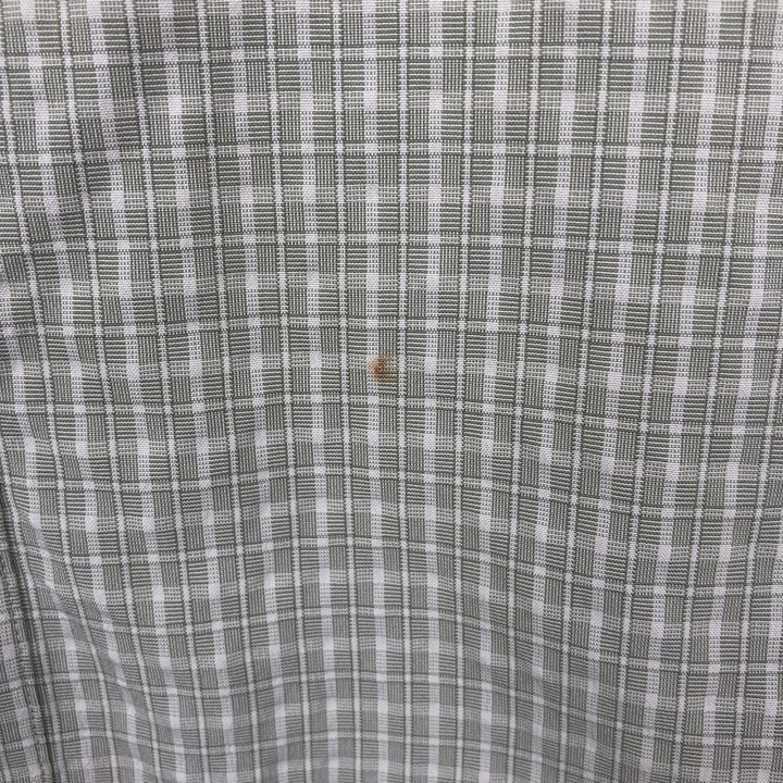 Nike Check Pattern Short-Sleeve Polyester Box Shirt (Men's Size M) polyester green type Vintage Second Hand
