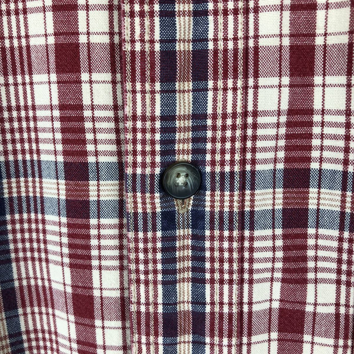 Vintage LLBean short-sleeved cotton check shirt from the 1990s, men's size XL. cotton red type Vintage Second Hand