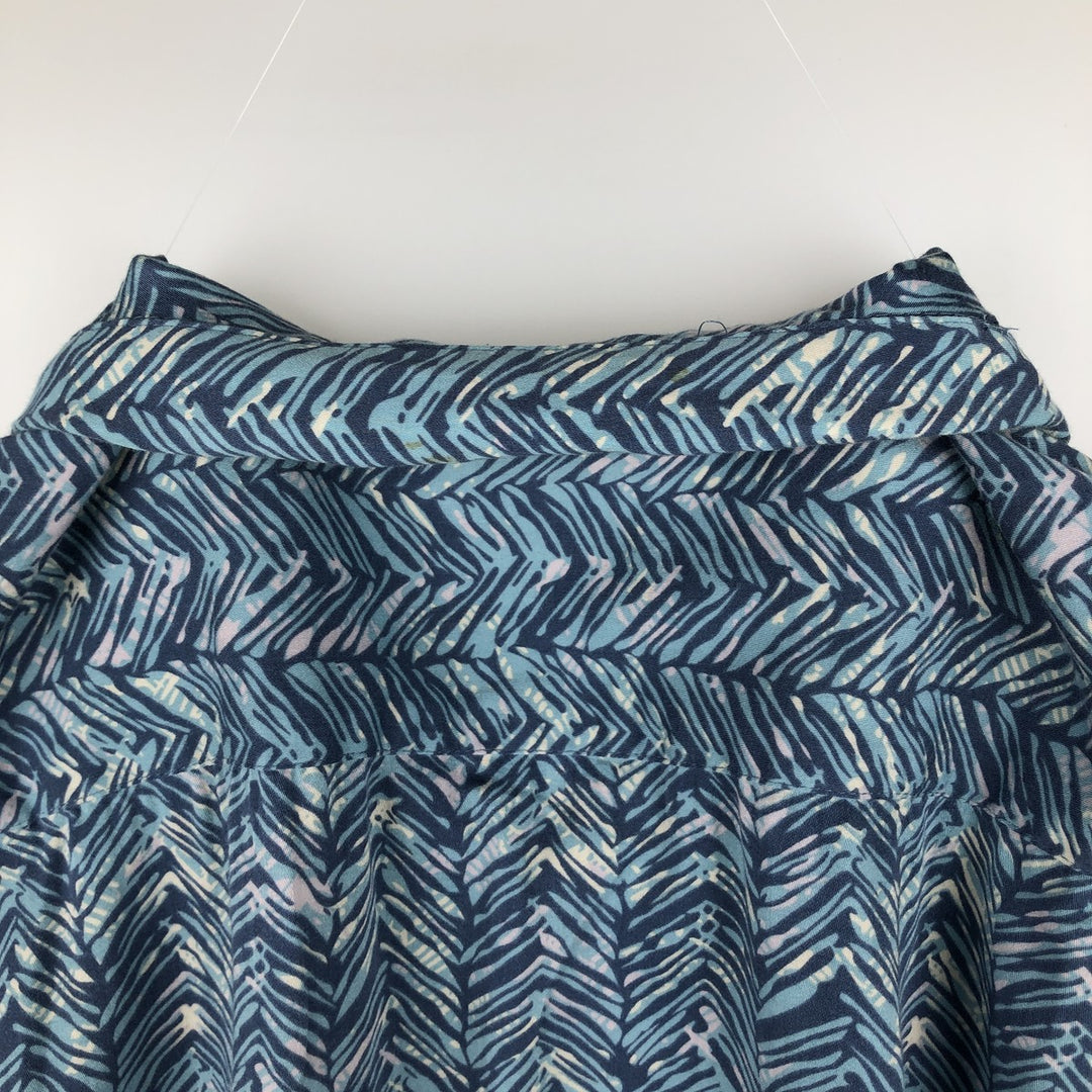 Pendleton BAMBOO SHART all-over print short-sleeved open-collar cotton shirt, boxy fit, men's size L equivalent. cotton Blue type light blue Vintage Second Hand