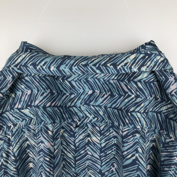 Pendleton BAMBOO SHART all-over print short-sleeved open-collar cotton shirt, boxy fit, men's size L equivalent. cotton Blue type light blue Vintage Second Hand