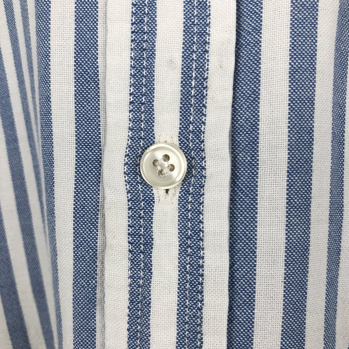 Dockers short-sleeved button-down striped shirt, men's size L (approx.) cotton white type Vintage Second Hand
