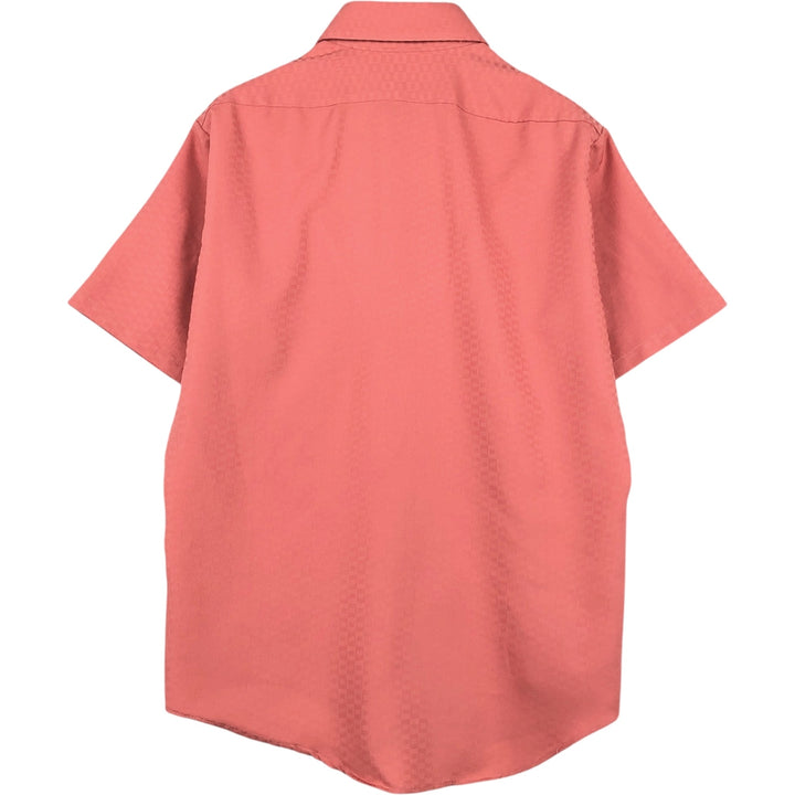 1970'S JCPenney all-over print short-sleeved shirt, men's size L equivalent, vintage. unclear coral Vintage Second Hand