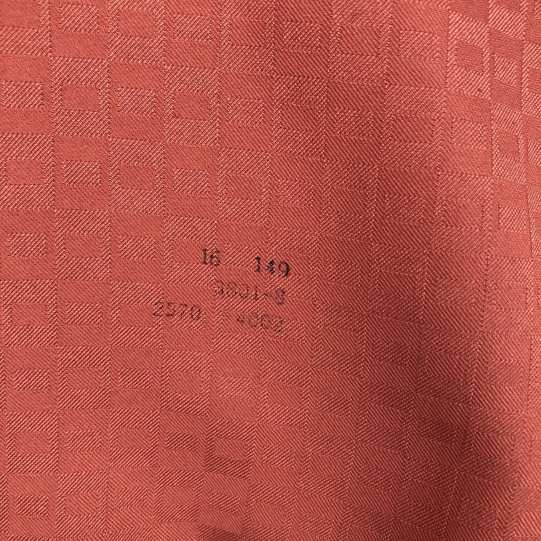 1970'S JCPenney all-over print short-sleeved shirt, men's size L equivalent, vintage. unclear coral Vintage Second Hand