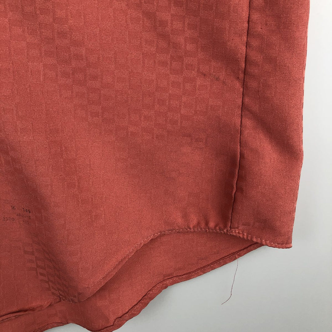 1970'S JCPenney all-over print short-sleeved shirt, men's size L equivalent, vintage. unclear coral Vintage Second Hand