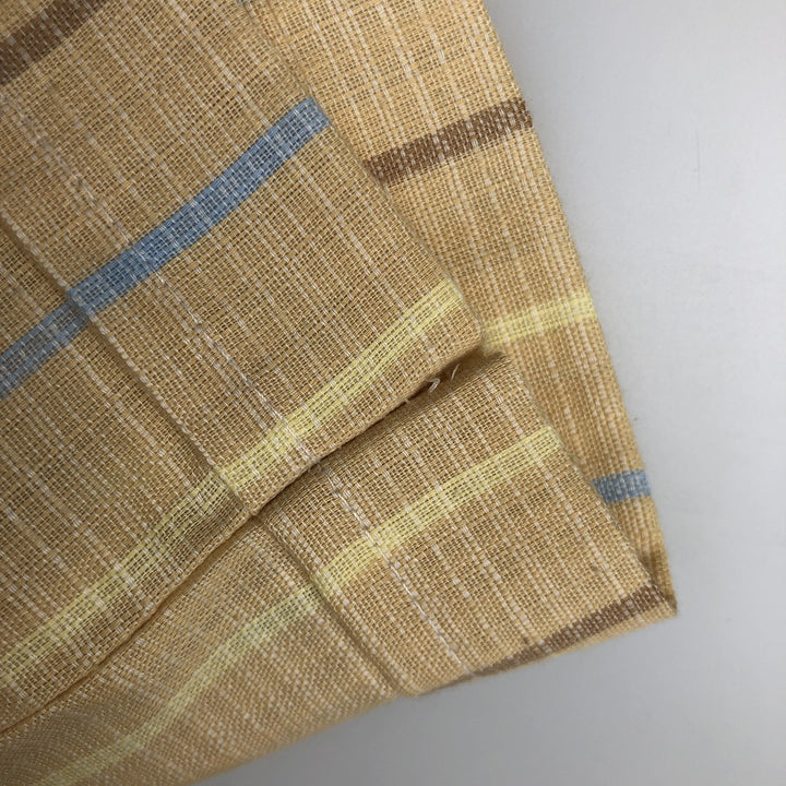1970'S Kmart PERMANENT PRESS Stripe Pattern Short-Sleeve Poly-Cotton Shirt, Men's Size M (Equivalent), Vintage polyester Beige type Vintage Second Hand