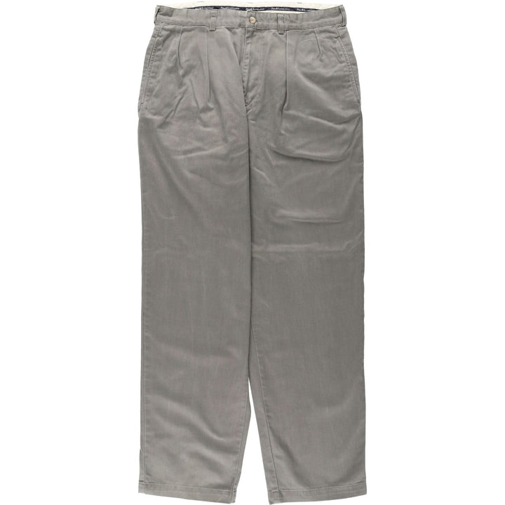 Ralph Lauren POLO RALPH LAUREN ANDREW PANT Two-pleat chino pants Men's size W32 cotton Khaki type brown Vintage Second Hand