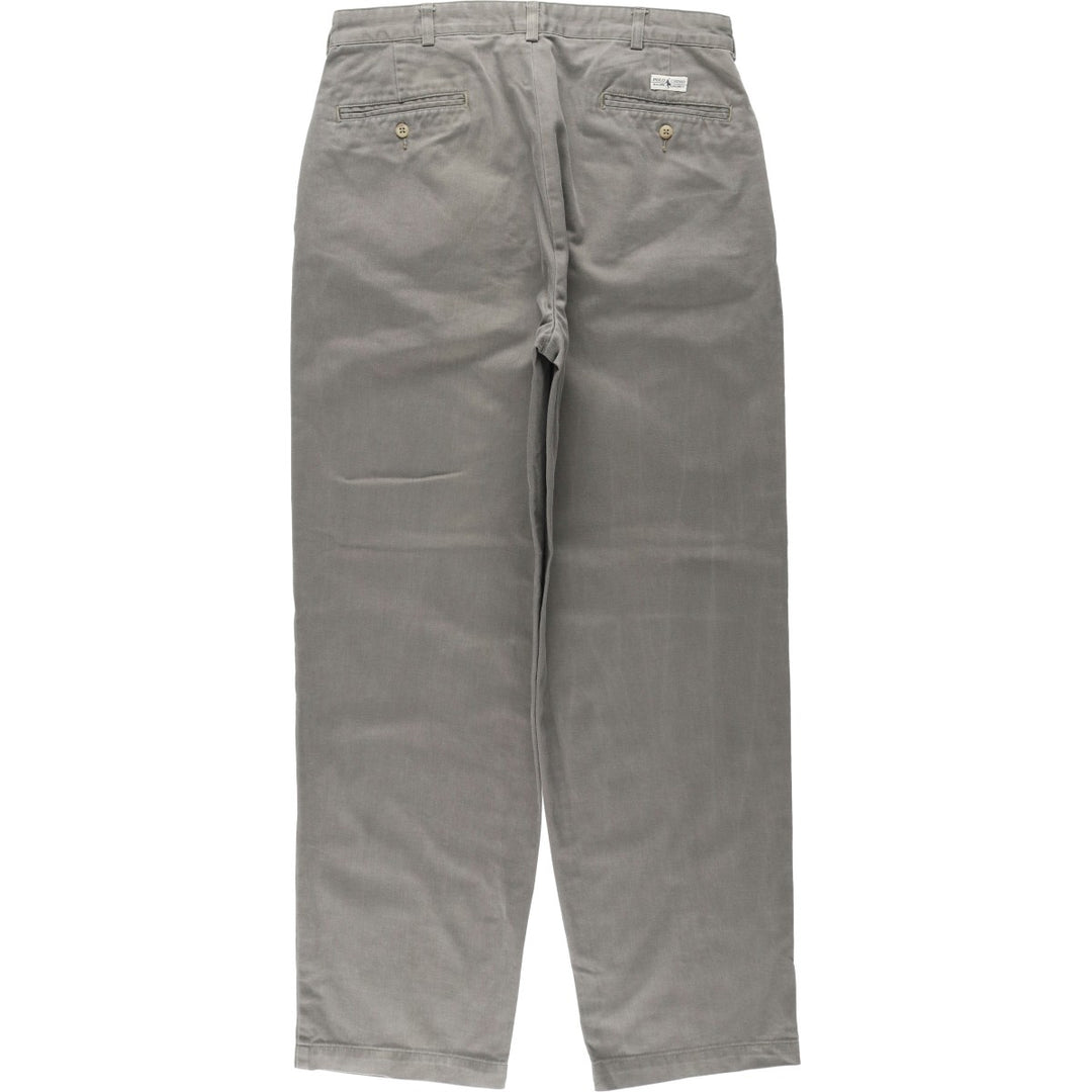 Ralph Lauren POLO RALPH LAUREN ANDREW PANT Two-pleat chino pants Men's size W32 cotton Khaki type brown Vintage Second Hand