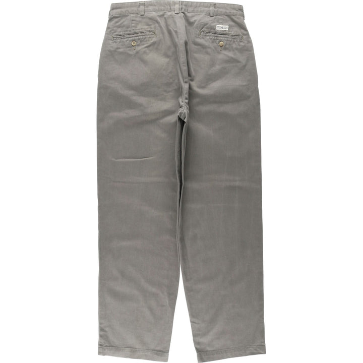 Ralph Lauren POLO RALPH LAUREN ANDREW PANT Two-pleat chino pants Men's size W32 cotton Khaki type brown Vintage Second Hand