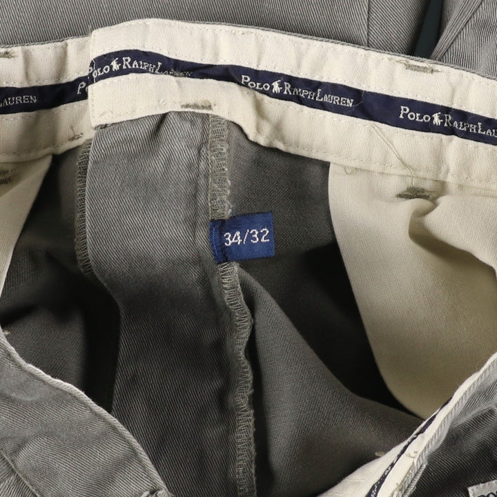 Ralph Lauren POLO RALPH LAUREN ANDREW PANT Two-pleat chino pants Men's size W32 cotton Khaki type brown Vintage Second Hand