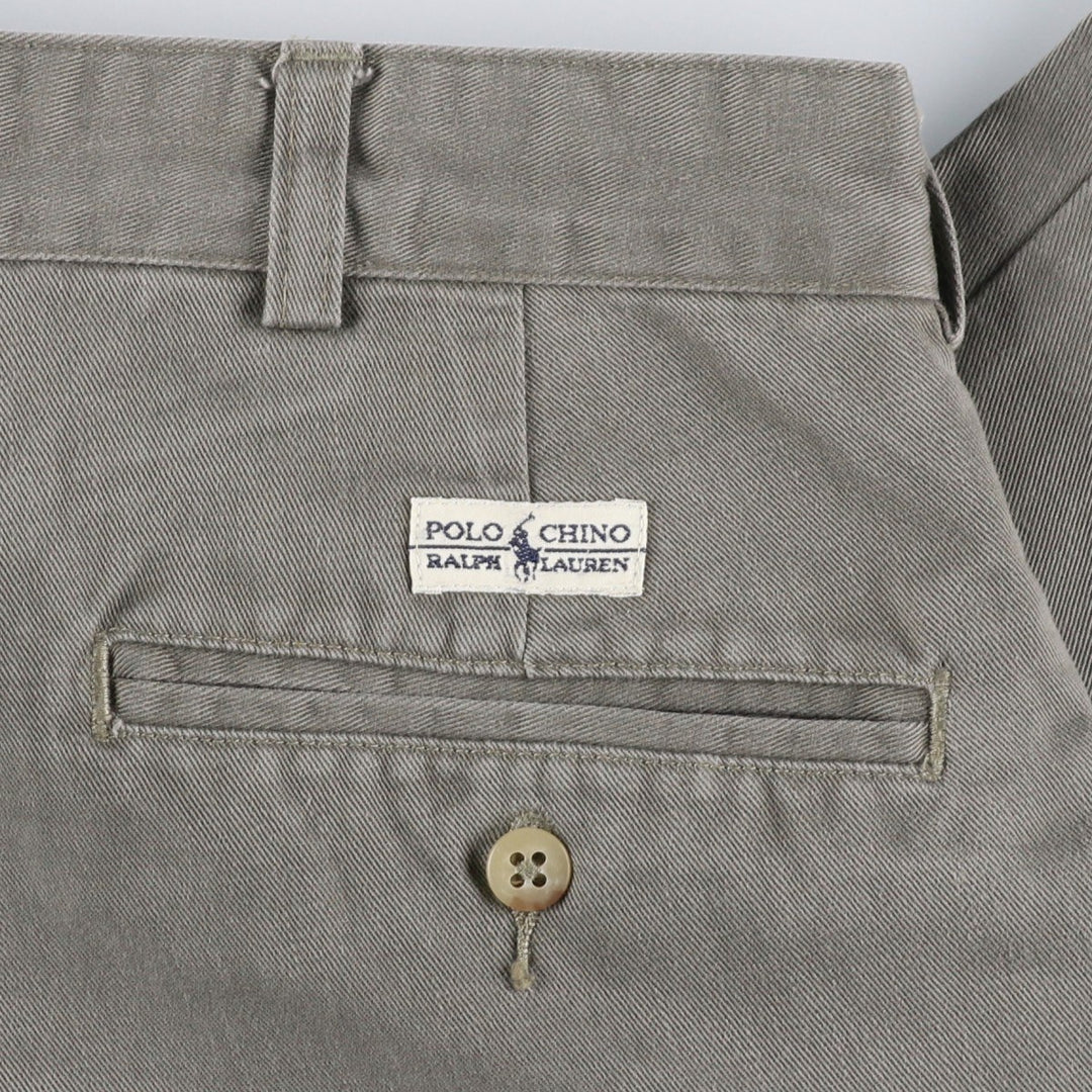 Ralph Lauren POLO RALPH LAUREN ANDREW PANT Two-pleat chino pants Men's size W32 cotton Khaki type brown Vintage Second Hand