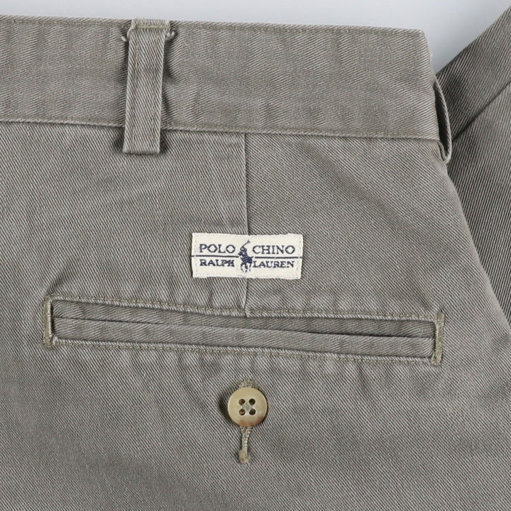 Ralph Lauren POLO RALPH LAUREN ANDREW PANT Two-pleat chino pants Men's size W32 cotton Khaki type brown Vintage Second Hand