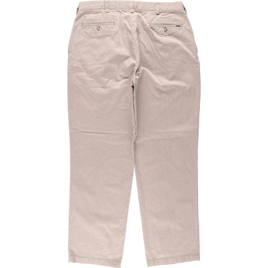 Ralph Lauren POLO RALPH LAUREN CLASSIC FIT PLEATED Two-Pleat Chino Pants, Men's Size W36 (approx.) cotton Beige type Vintage Second Hand
