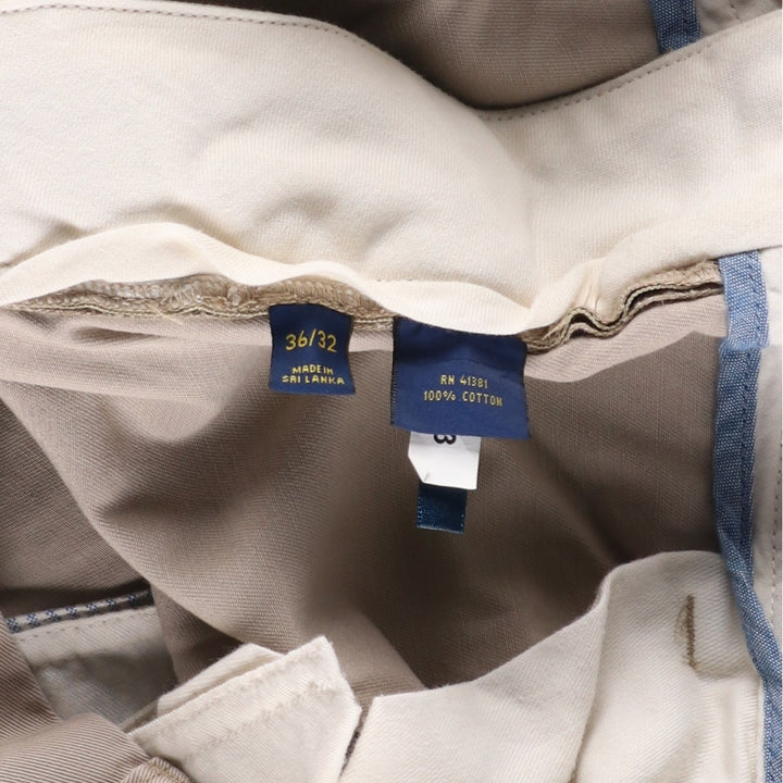 Ralph Lauren POLO RALPH LAUREN CLASSIC FIT PLEATED Two-Pleat Chino Pants, Men's Size W36 (approx.) cotton Beige type Vintage Second Hand