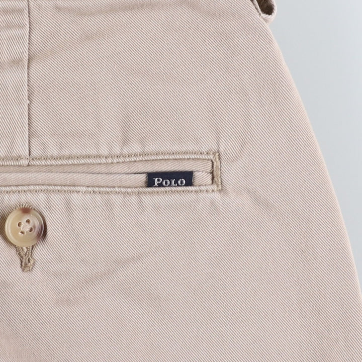 Ralph Lauren POLO RALPH LAUREN CLASSIC FIT PLEATED Two-Pleat Chino Pants, Men's Size W36 (approx.) cotton Beige type Vintage Second Hand