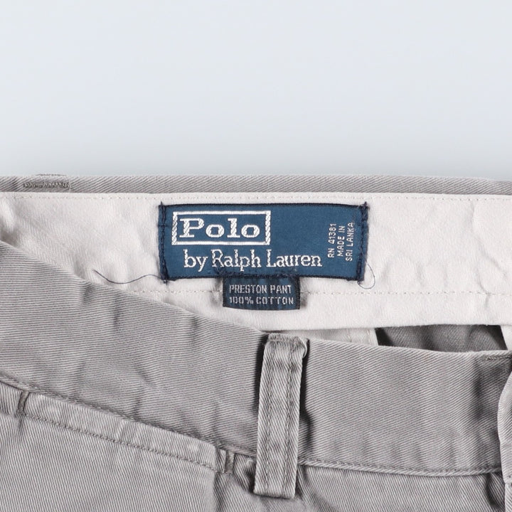 Ralph Lauren POLO by Ralph Lauren PRESTON PANT, Men's Chino Pants, Size W33 cotton gray type Vintage Second Hand