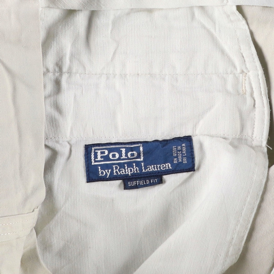 Ralph Lauren POLO by Ralph Lauren SUFFIELD FIT Men's W36 (approx.) cotton ivory Vintage Second Hand