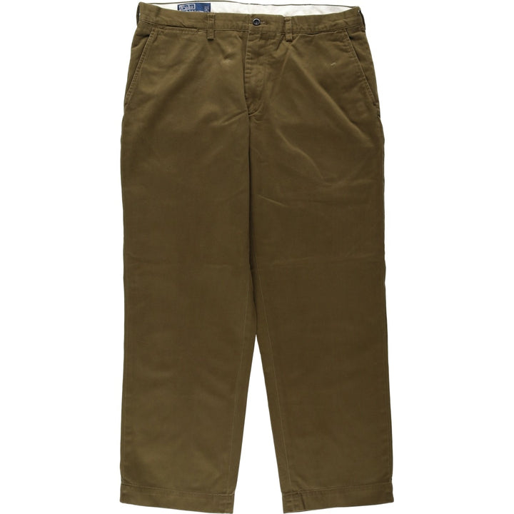 Ralph Lauren POLO by Ralph Lauren PRESTON PANT Chino pants for men, equivalent to w36 cotton brown type Vintage Second Hand