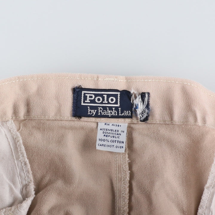 Ralph Lauren POLO by Ralph Lauren Two-pleat Chino Pants for Men, W34 equivalent cotton Beige type Vintage Second Hand