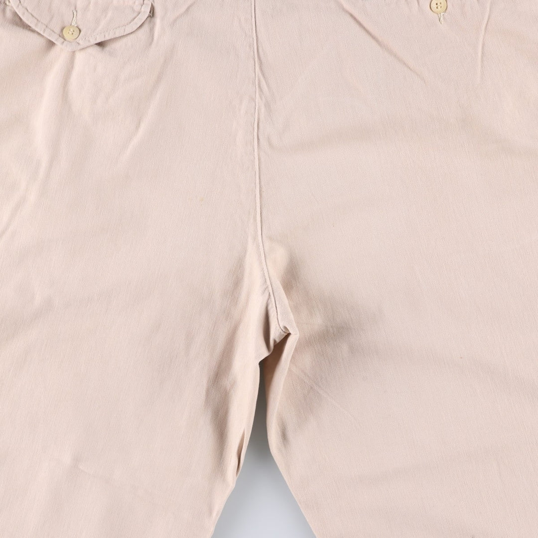 Ralph Lauren POLO by Ralph Lauren Two-pleat Chino Pants for Men, W34 equivalent cotton Beige type Vintage Second Hand