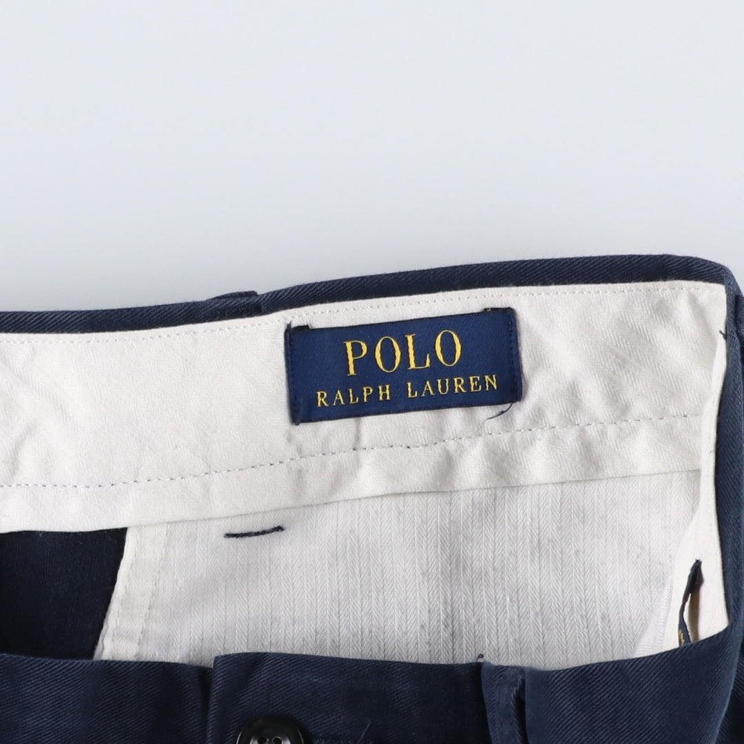 Ralph Lauren POLO RALPH LAUREN Chino Pants Men's W35 equivalent cotton navy blue type Vintage Second Hand