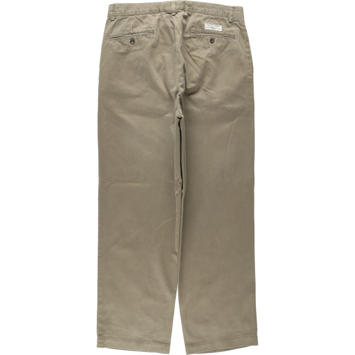 Ralph Lauren POLO by Ralph Lauren ANDREW PANT Two-pleat chino pants for men, equivalent to W33 cotton beige type brown Vintage Second Hand