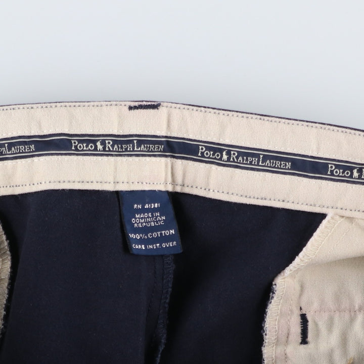 Ralph Lauren POLO RALPH LAUREN GORDON PANT Men's Chino Pants, Size W35 cotton navy blue type Vintage Second Hand