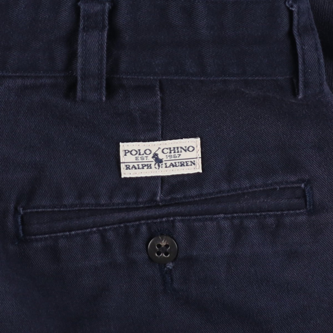 Ralph Lauren POLO RALPH LAUREN GORDON PANT Men's Chino Pants, Size W35 cotton navy blue type Vintage Second Hand