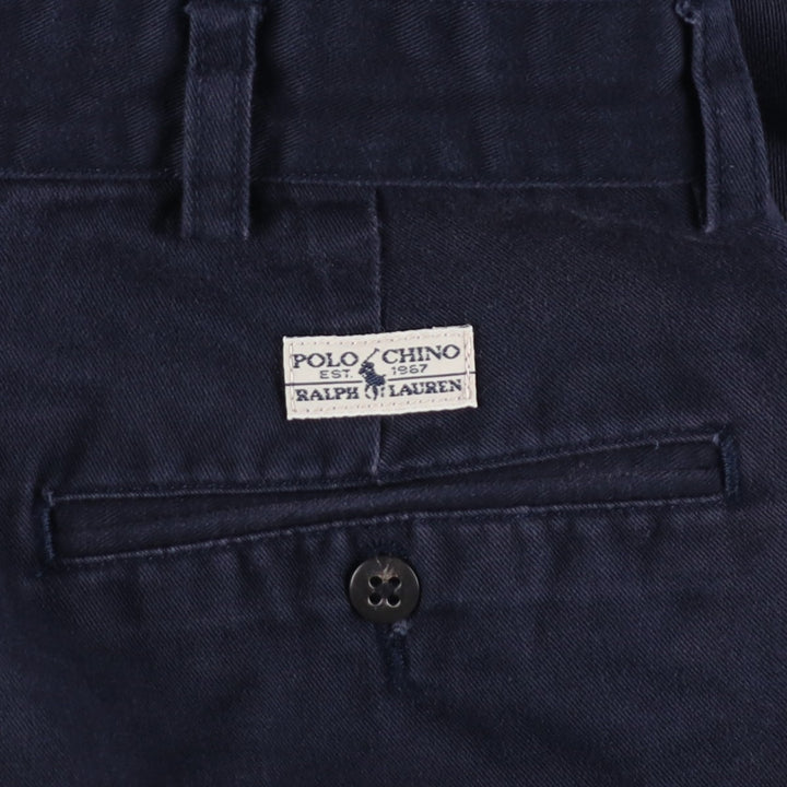 Ralph Lauren POLO RALPH LAUREN GORDON PANT Men's Chino Pants, Size W35 cotton navy blue type Vintage Second Hand