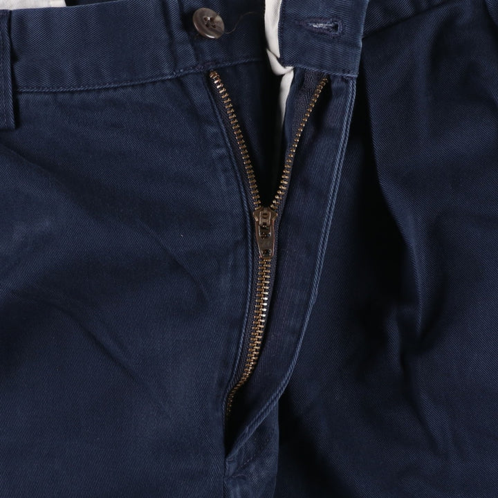 Ralph Lauren POLO by Ralph Lauren ANDREW PANT Two-pleat chino pants for men, equivalent to W33 cotton navy blue type Vintage Second Hand