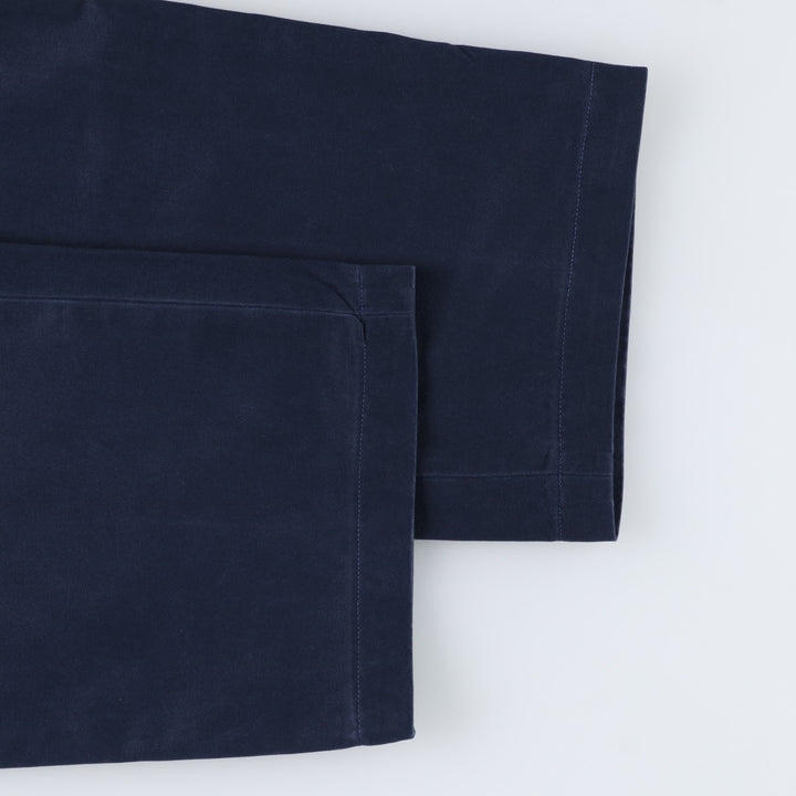 Ralph Lauren POLO by Ralph Lauren ANDREW PANT Two-pleat chino pants for men, equivalent to W33 cotton navy blue type Vintage Second Hand