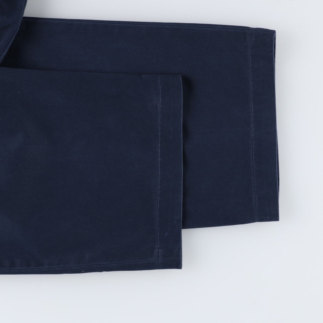 Ralph Lauren POLO by Ralph Lauren ANDREW PANT Two-pleat chino pants for men, equivalent to W33 cotton navy blue type Vintage Second Hand