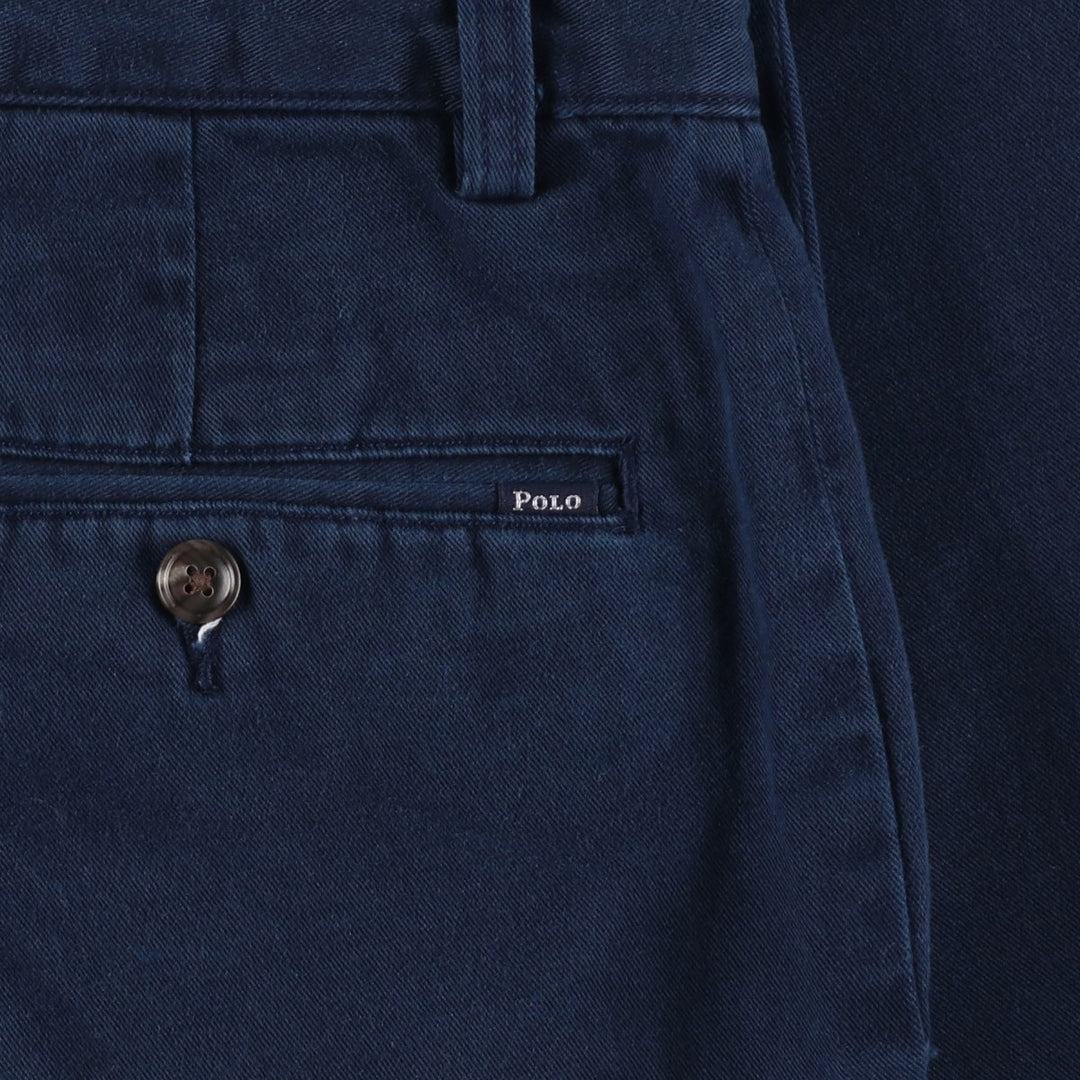 Ralph Lauren POLO RALPH LAUREN Slim Fit Chino Pants, Men's Size W34 (approx.) cotton navy blue type Vintage Second Hand