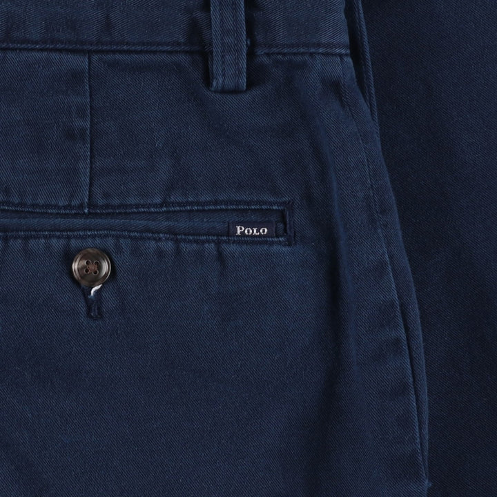 Ralph Lauren POLO RALPH LAUREN Slim Fit Chino Pants, Men's Size W34 (approx.) cotton navy blue type Vintage Second Hand