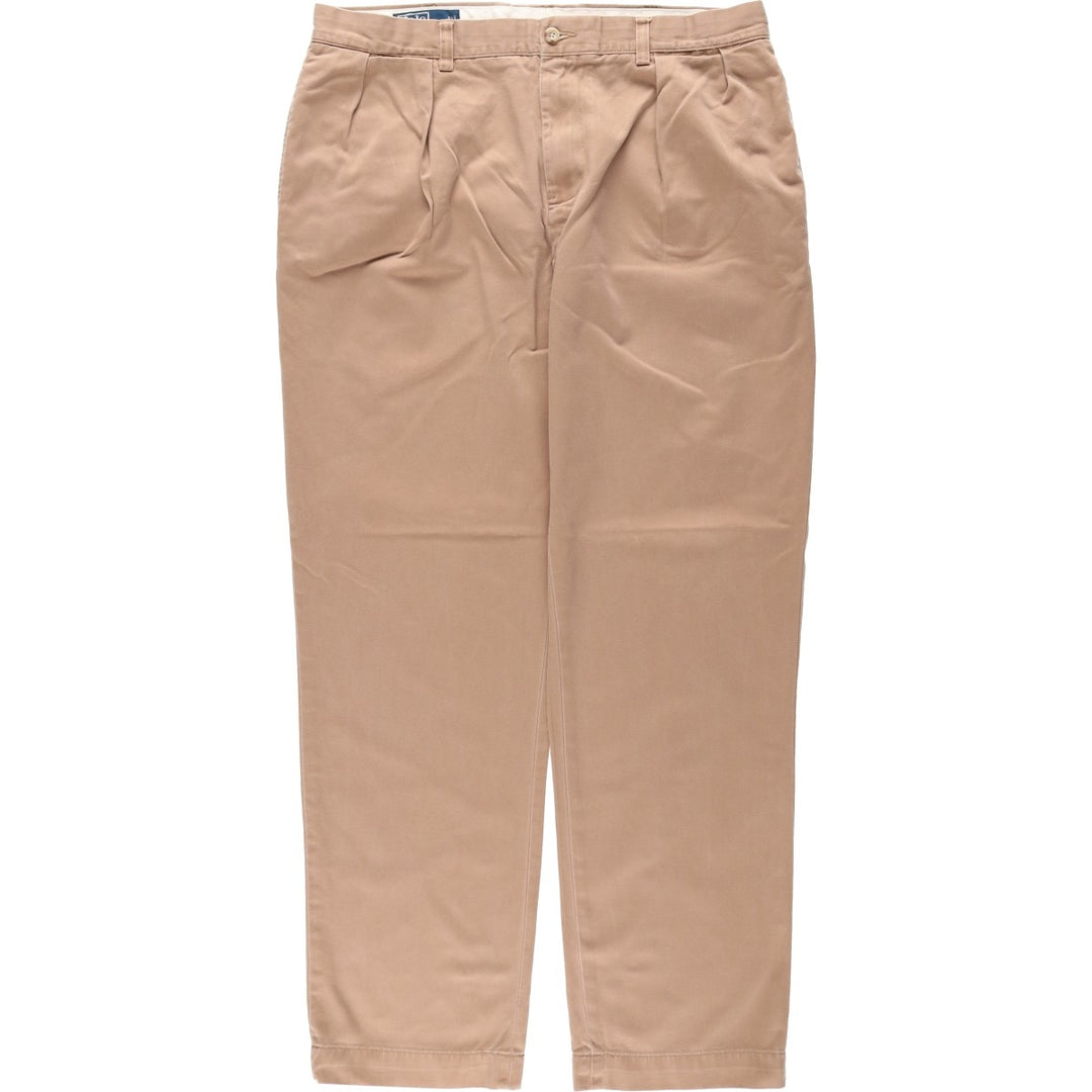 Ralph Lauren POLO by Ralph Lauren Two-pleat Chino Pants for Men, W35 cotton Beige type Vintage Second Hand