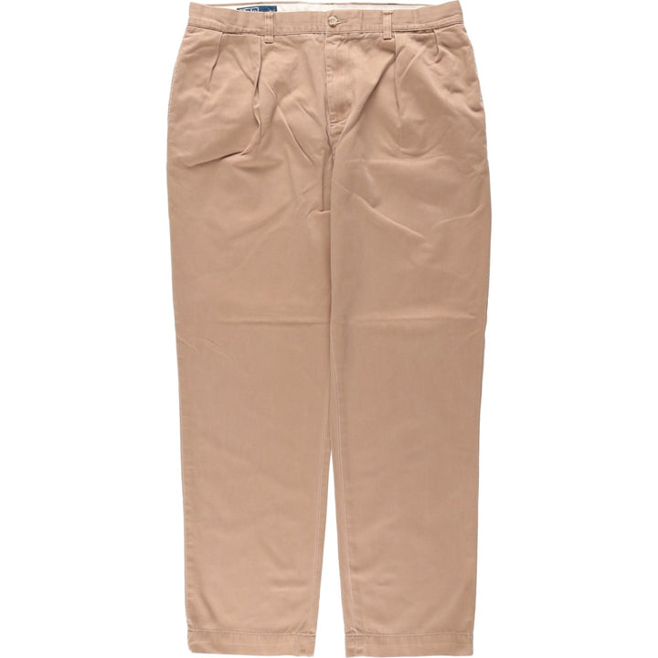 Ralph Lauren POLO by Ralph Lauren Two-pleat Chino Pants for Men, W35 cotton Beige type Vintage Second Hand