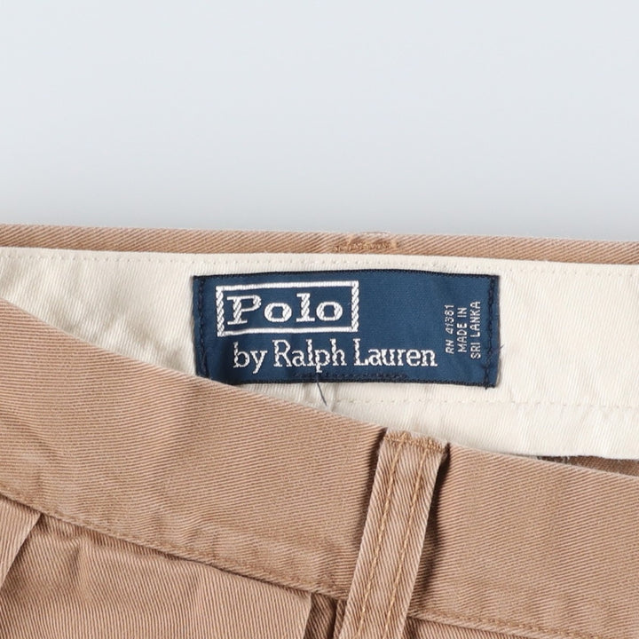 Ralph Lauren POLO by Ralph Lauren Two-pleat Chino Pants for Men, W35 cotton Beige type Vintage Second Hand