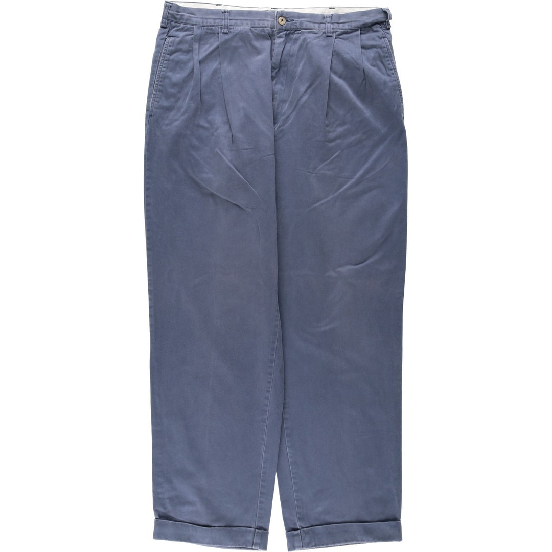 Ralph Lauren POLO by Ralph Lauren HAMMOND PANT, two-pleat chino pants, men's w35 equivalent cotton navy blue type Vintage Second Hand