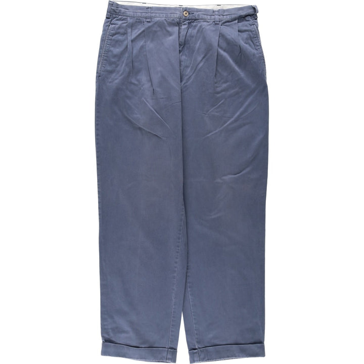 Ralph Lauren POLO by Ralph Lauren HAMMOND PANT, two-pleat chino pants, men's w35 equivalent cotton navy blue type Vintage Second Hand